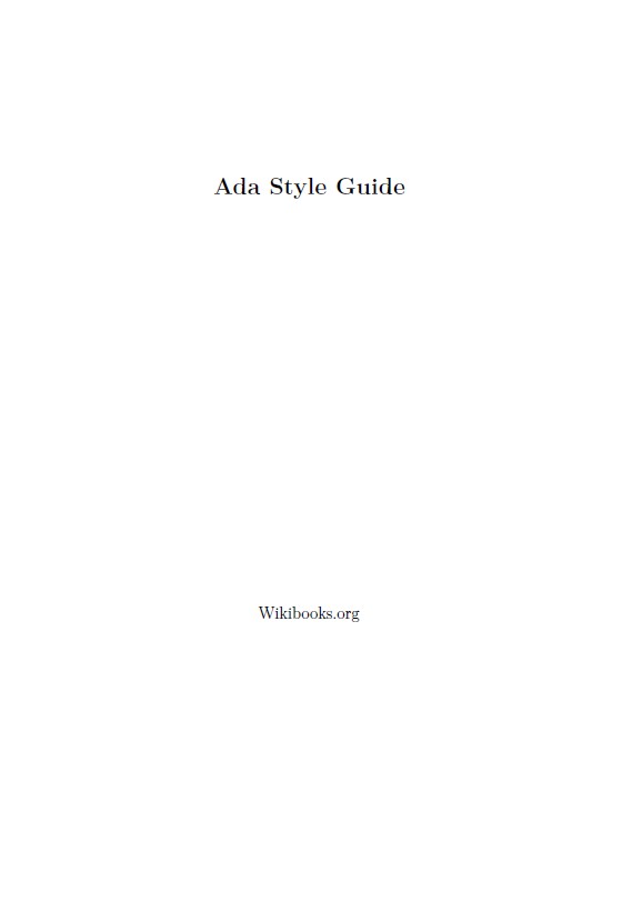Ada Style Guide